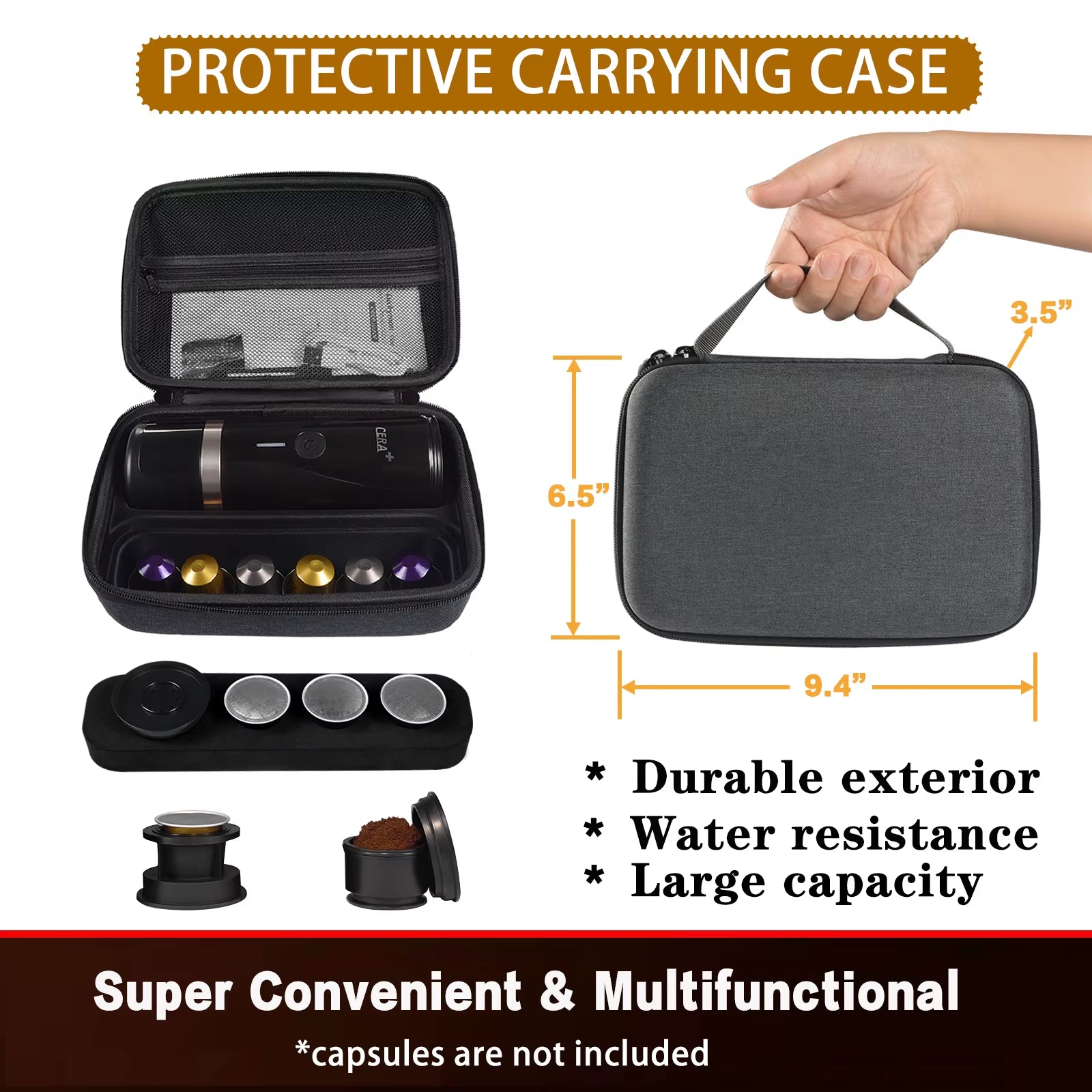 All in One Design USB Charging Fully Automatic Mini Capsule Instant Coffee Machine Italian 12V Portable Espresso Machine OEM 5V